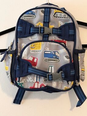 Pottery Barn Kids Gray Construction Print MINI Backpack